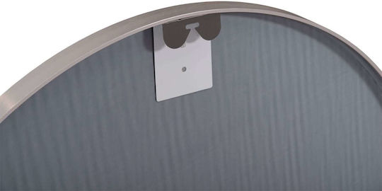 Freebox Wandspiegel mit Silber Metallisch Rahmen Durchmesser 80cm 1Stück
