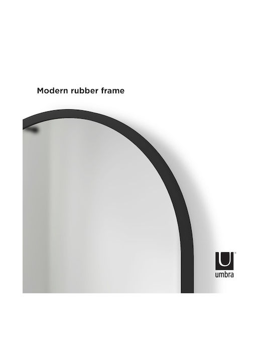 Umbra Hub Arched Wandspiegel mit Black Kunststoff Rahmen 91.4x61cm 1Stück