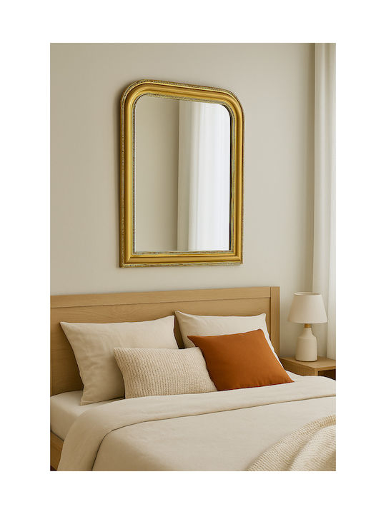 Wandspiegel mit Gold Hölzernes Rahmen 104x74cm 1Stück