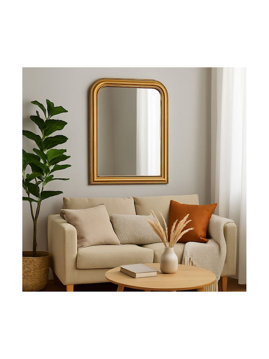 Wandspiegel mit Gold Hölzernes Rahmen 104x74cm 1Stück