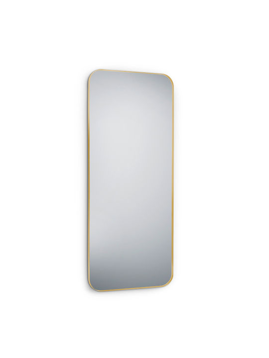 Mirrors & More Oglindă de Perete De Corp Întreg cu Auriu Ramă din Metalic 170x70cm 1buc