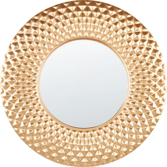 Combe Wandspiegel mit Gold Glas Rahmenmaterial Durchmesser 60cm Combe Wandspiegel mit Gold Glas Rahmenmaterial Durchmesser 60cm