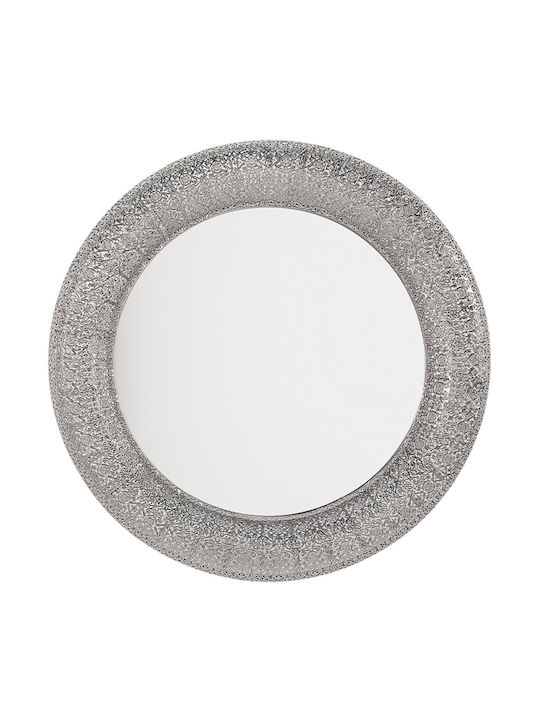 80 cm Silber Wandspiegel Channay
