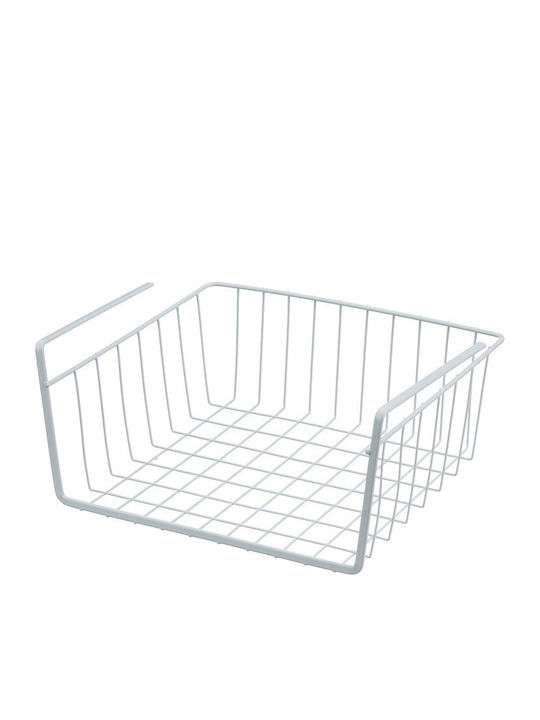 Metaltex Κρεμαστό Ράφι Babatex Μεταλλικό 30x26x14εκ. Λευκό