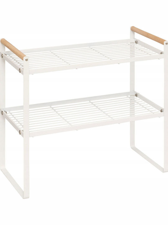 5Five Επιτραπέζια Βάση Balm Μεταλλική 42x21x37.5εκ. Λευκή