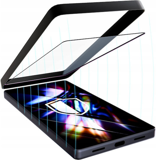 3mk Pack 2 Tempered Glass Galaxy A35 A55 Applicator Frame Black Transparent