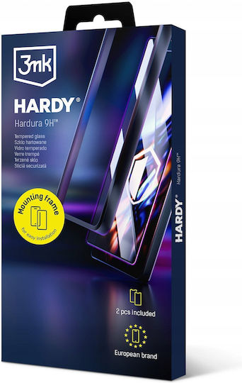 3mk Pack 2 Tempered Glass Galaxy A35 A55 Applicator Frame Black Transparent