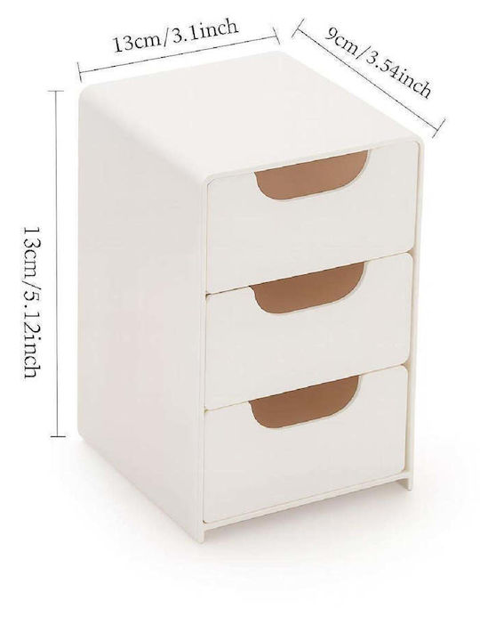 SteweHome Επιτραπέζια Βάση Πλαστική 8.5x7.5x3.8εκ. 2τμχ Λευκή