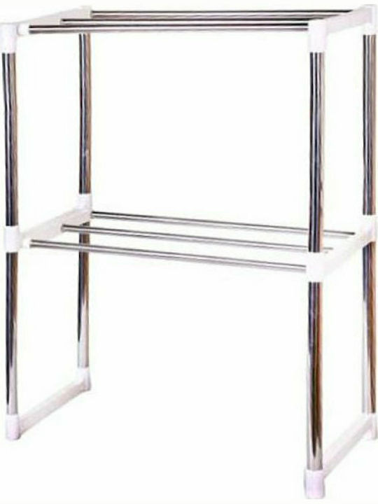 Factory Металик Стойка За Микровълнова Фурна 85x25x60см Сребриста