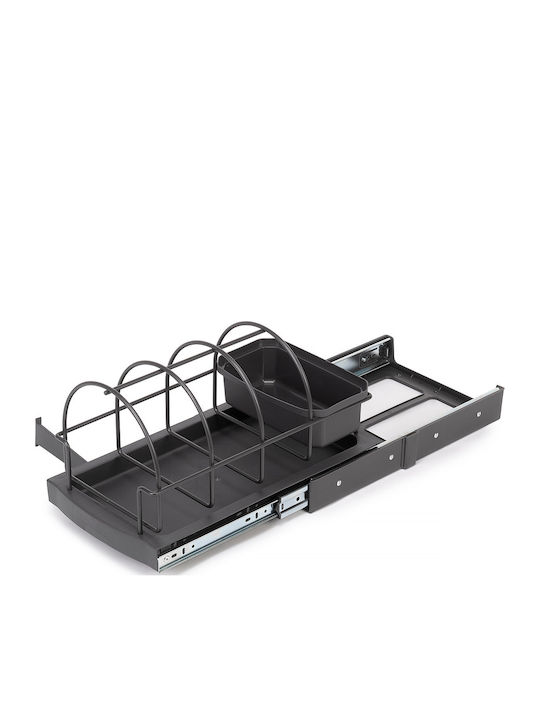 Emuca Επιτραπέζια Βάση Πλαστική 43x26x24.5εκ. Γκρι