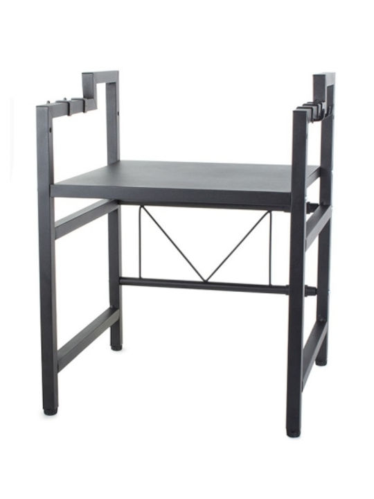 Inox Mikrowellenständer 68x51x36cm Schwarze