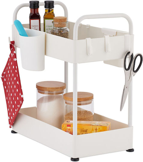 Relaxdays Tischspiel Küchenorganisationsständer 42,5x40x22cm Weiße Relaxdays Tischspiel Küchenorganisationsständer 42,5x40x22cm Weiße