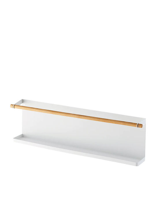 Yamazaki Επιτοίχιο Ράφι Μεταλλικό 62.5x9.5x18εκ. Λευκό