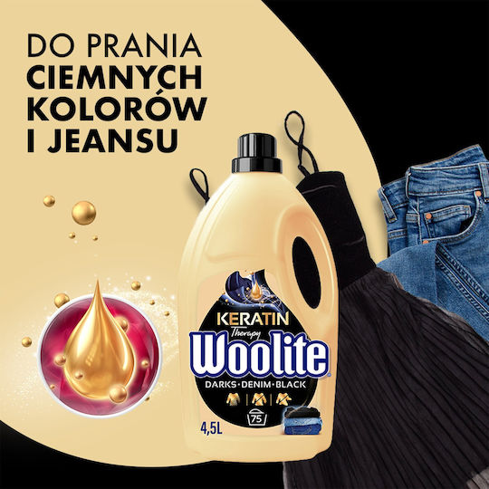 Woolite Υγρό Απορρυπαντικό για Μαύρα Ρούχα 4.5lt (75 Μεζούρες)