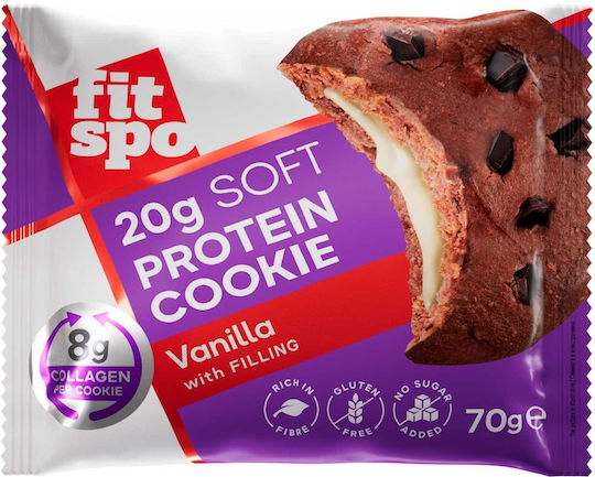 Fit Spo Μπισκότα Πρωτεΐνης με Κομματάκια & Γέμιση Χωρίς Ζάχαρη 70gr
