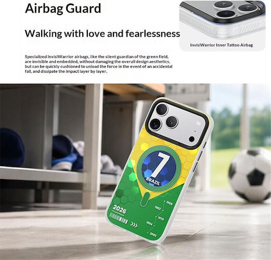 Benks D3 Football Theme Magsafe Σκληρή Θήκη Σιλικόνης Brazilian Wilderness Apple Iphone 17 Pro Max