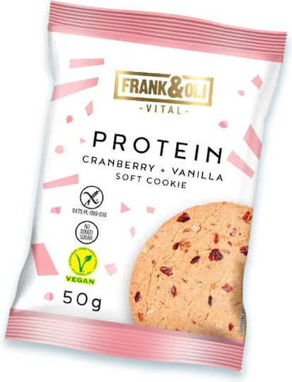 Kekse Protein Cranberry Vanille Vegan 1Stück 50gr