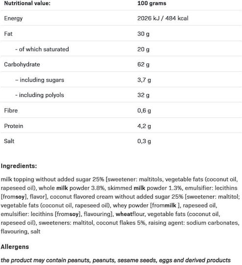 AllNutrition Biscuits With Topping & Filling Coconut 1pcs 128gr