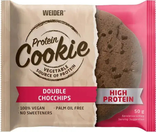Weider Biscuiți Proteine Cu chipsuri ciocolată albă Vegan 1buc 50gr