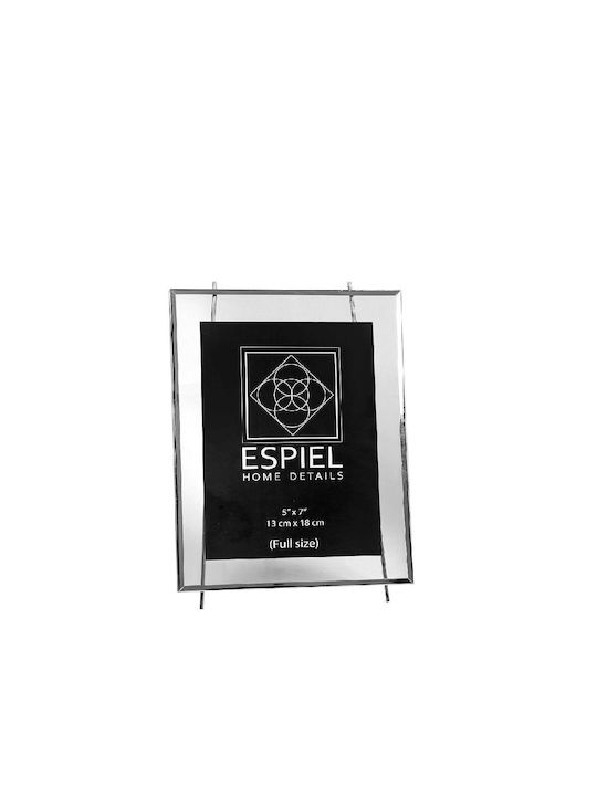 Espiel Κορνίζα Μεταλλική Ασημί 2τμχ