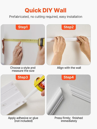 Vevor Wall-Mounted Plastic Photo Frame With White Frame 3 Pieces