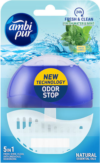Ambi Pur Fresh & Clean 5 σε 1 Ταμπλέτες Λεκάνης με Άρωμα Fresh Water & Mint 55ml 3 tabs