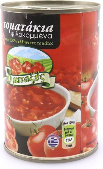 Ο Μπαξές Ψιλοκομμένα Τοματάκια Ψιλοκομμένη Τομάτα (Κονκασέ) 400gr