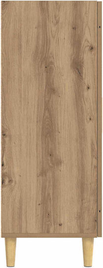 Μπουφές Ξύλινος με Συρτάρια Δρυς 69.5x34x90cm