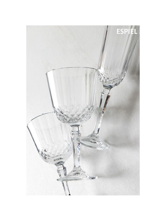 Espiel Diony Set Glasses for White Wine from Glass in White Colour 12pcs