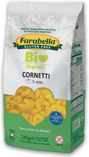 Farabella Βιολογικό Κοράλλι Elbows Macaroni Cornetti Καλαμπόκι Ρύζι Χωρίς Γλουτένη 340gr