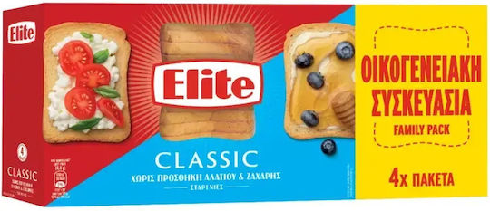 Toasts Wheat Without Salt and Sugar Classic Elite Family Pack 4x125 G
