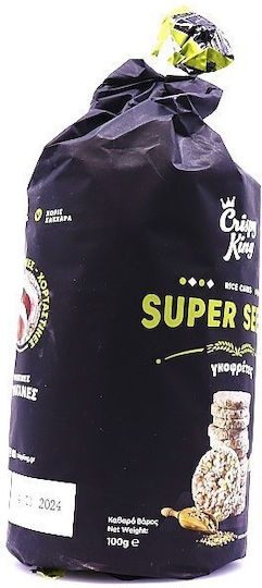 Crispy King Reiswaffeln mit Geschmack Superkerne Glutenfrei 100gr