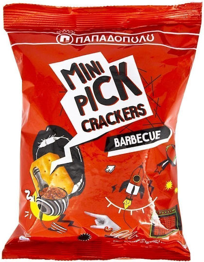 Παπαδοπούλου Crackers Mini Pick Crackers BBQ με γεύση BBQ 250gr