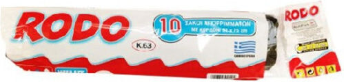 Rodo Müllbeutel Kapazität 45Es mit Kordel 52x75cm 10x10Stück Schwarze