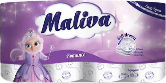 Zebra Maliva Χαρτί Υγείας 8 Ρολά 3 Φύλλων 8 Συσκευασίες