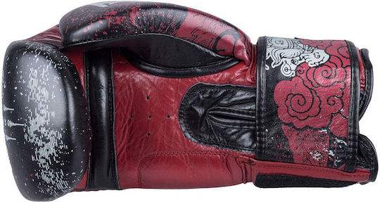 8 Weapons Boxing Gloves Leather Competition Black