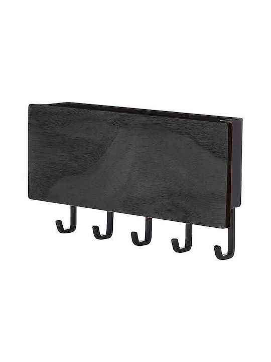 Next Wooden Wall Hanger with 5 Slots Brown 18x3.5x9.5cm 1pc