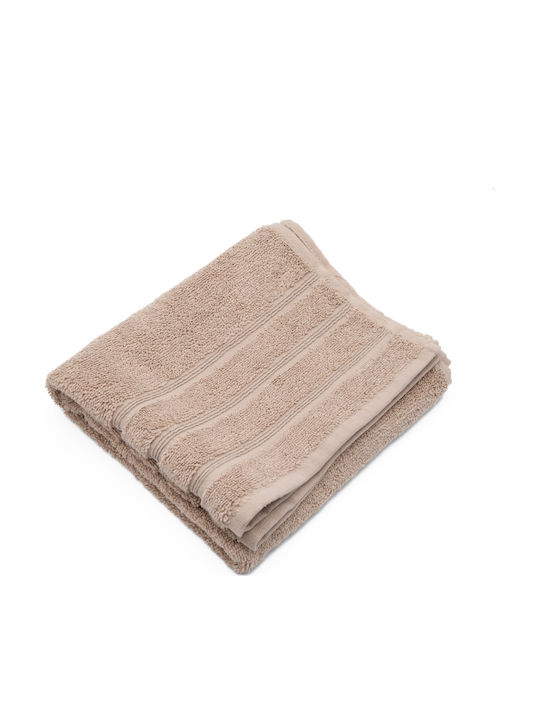 Sidirela Πετσέτα Προσώπου Line 50x90εκ. Beige Βάρους 550gr/m²