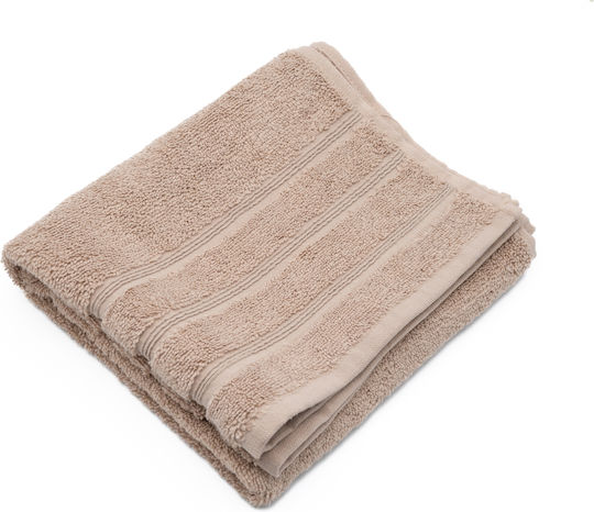 Sidirela Πετσέτα Προσώπου Line 50x90εκ. Beige Βάρους 550gr/m²