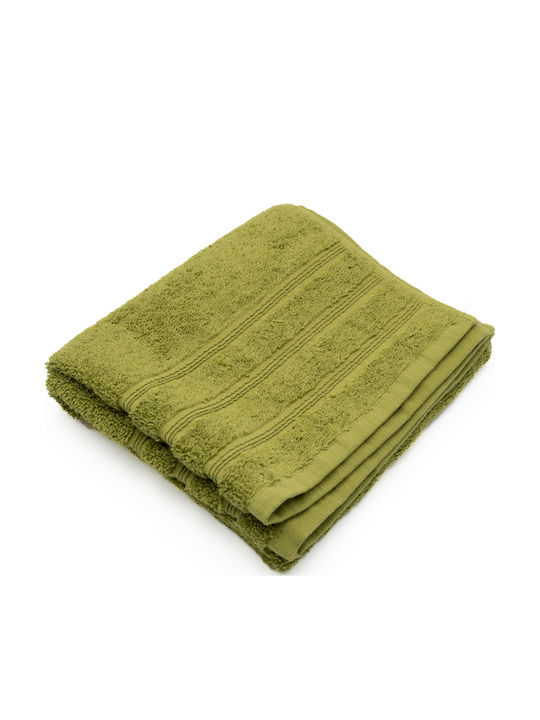 Sidirela Πετσέτα Προσώπου Line 50x90εκ. Olive Βάρους 550gr/m²