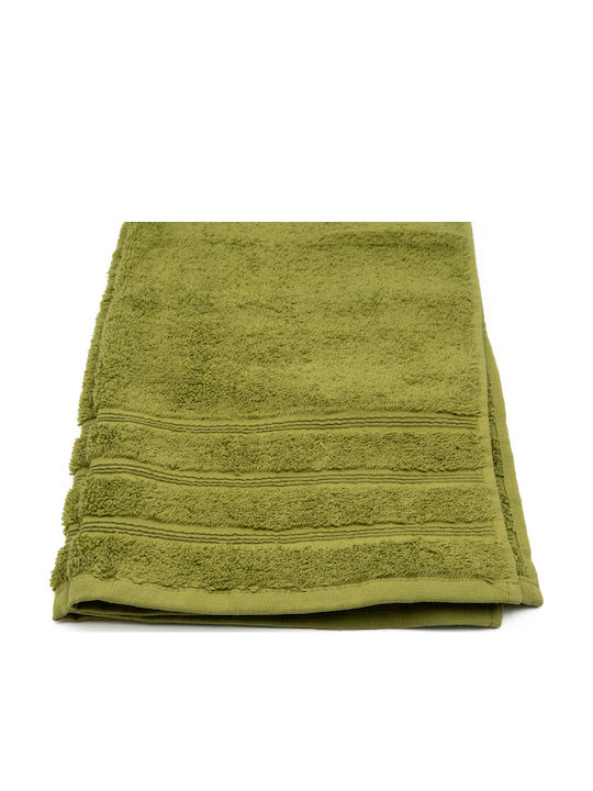 Sidirela Πετσέτα Προσώπου Line 50x90εκ. Olive Βάρους 550gr/m²