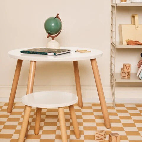 Kids Table for Painting Wooden White Kids Concept