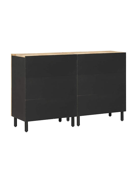 Chest of Drawers from Solid Wood Multicolour 120x33x75cm