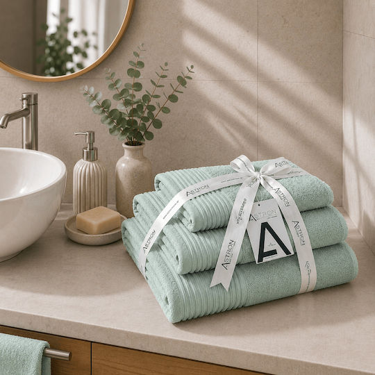 Astron Italy Bath Towels Set 3 pcs Mint Weight 550gsm