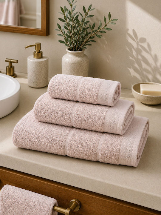 Nima Set Bath Towels 3 pcs Essence Pink Weight 450gr/m²