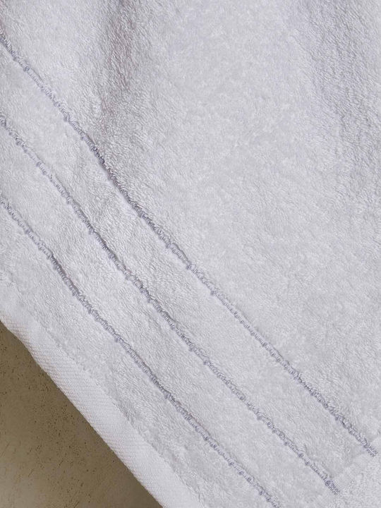 Aigaion Set Of 3 Bath Towels Blue Weight 500gsm
