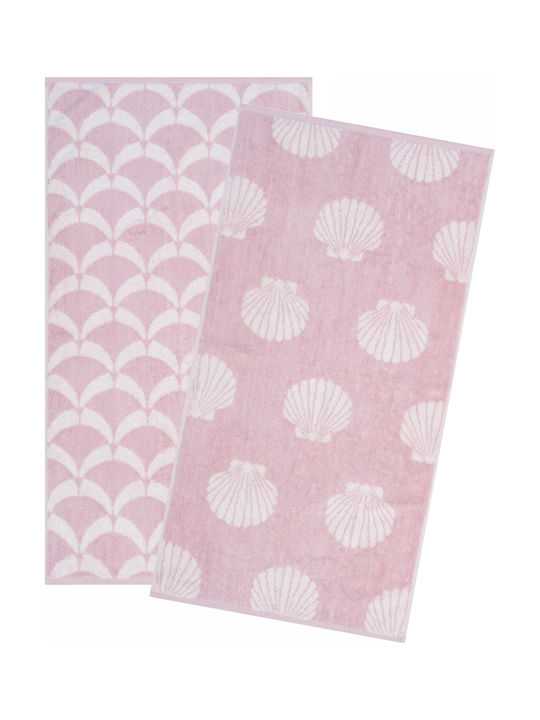 Kentia Bath Towels Set 2pcs Versus Pink-light Pink Weight 550gr/m²