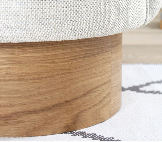 Scaune Camera de zi Tapițat cu Țesătură Barren Light Grey-natural 47x47x66buc