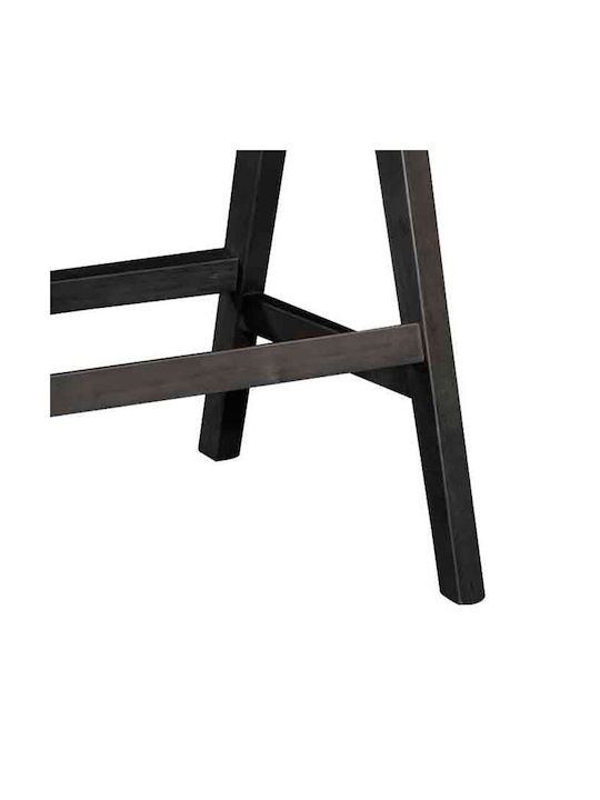 Barhocker mit Rückenlehne Hölzernes Winslow Schwarz 2 Stück 51,5x53,6x22cm
