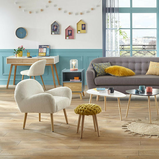 Hocker Für das Wohnzimmer Gelb 43x43x39cm